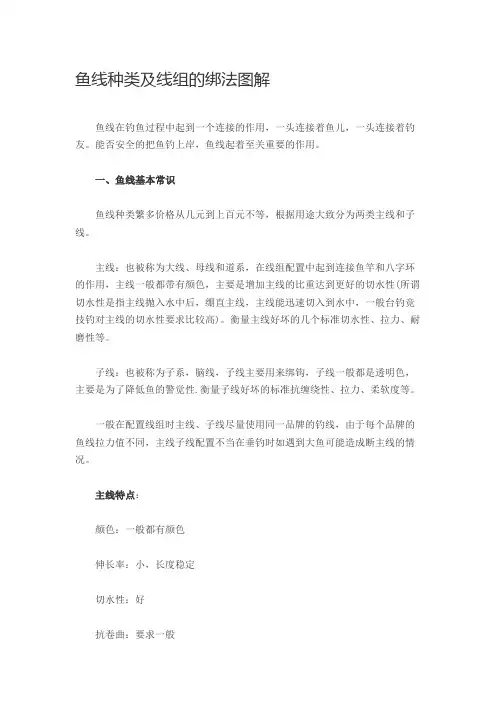 鱼线种类及线组的绑法图解
