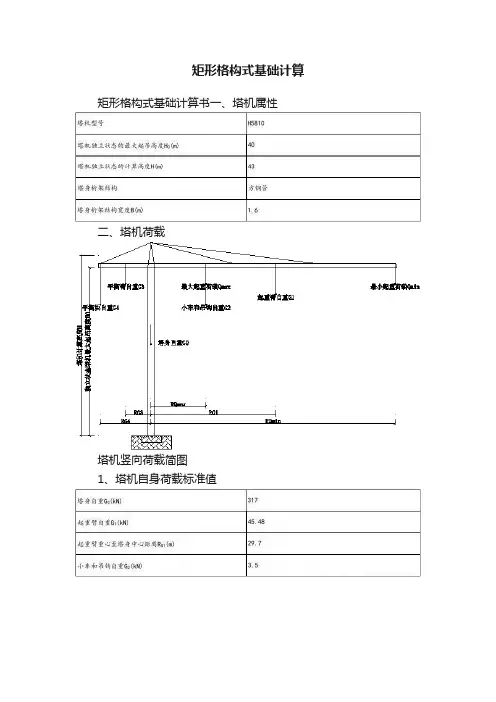 矩形格构式基础计算