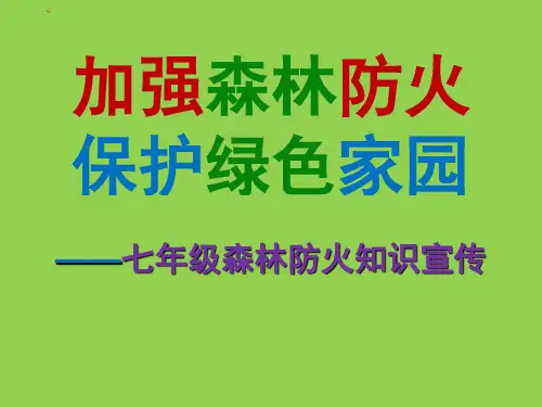 经典：中学生安全教育系列-森林防火教育班会课件2)