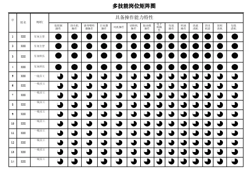 多技能岗位矩阵图