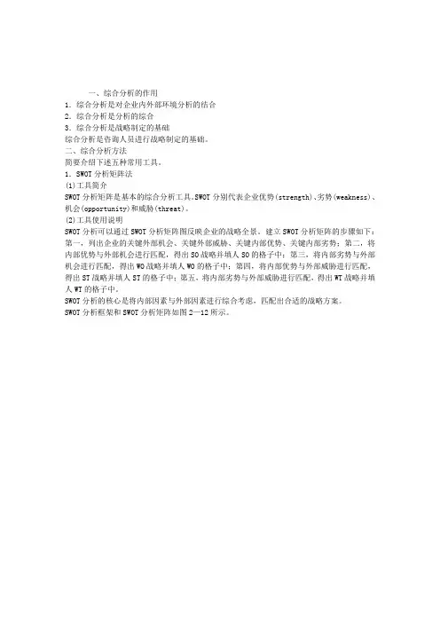 2014年管理咨询师考试咨询实务第二章战略制定1