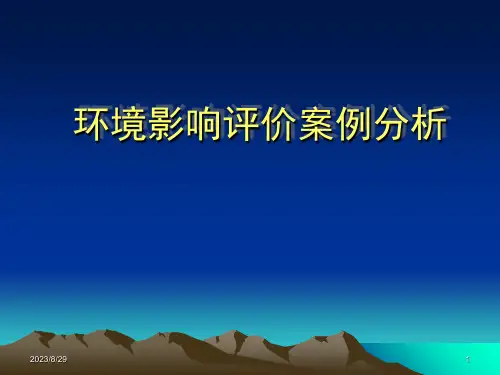 环境影响评价案例分析范例