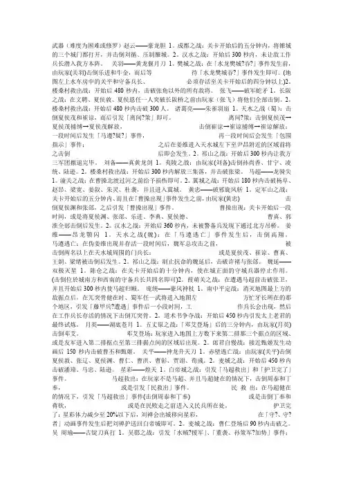 真三国无双4攻略大全