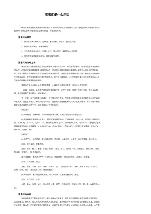 蛋蛋疼是什么原因