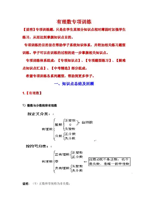 有理数专项训练