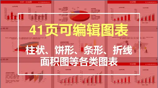 41页可视化可编辑财务分析数据统计销售总结报告图表