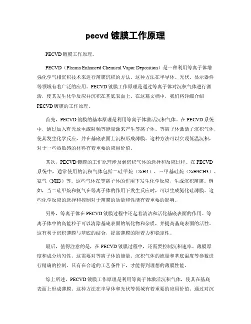 pecvd镀膜工作原理