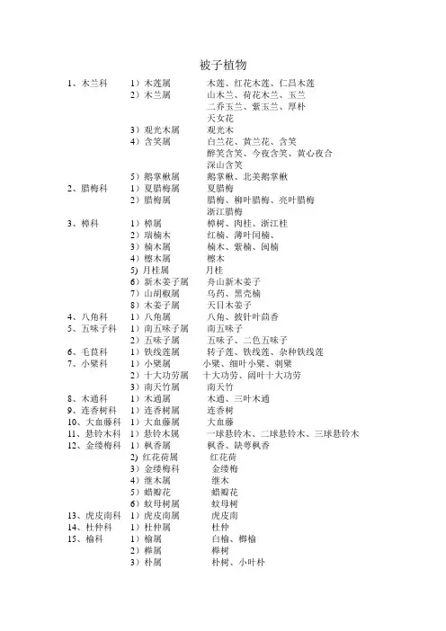 树木学复习总结