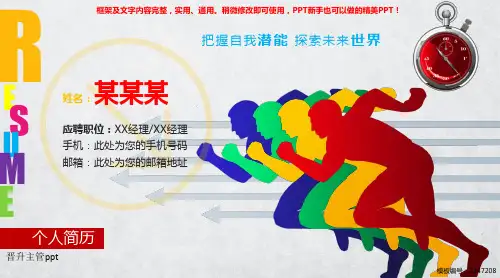 【通用PPT模板】晋升主管ppt
