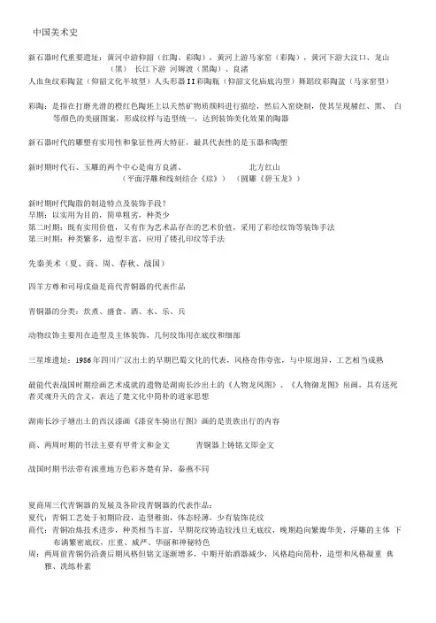 中国美术史复习材料.doc