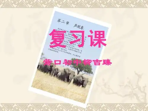 第二章声现象【复习课】