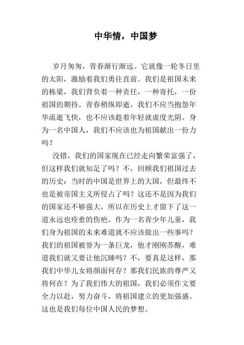 中华情,中国梦