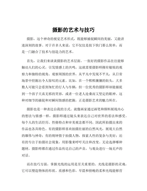 摄影的艺术与技巧