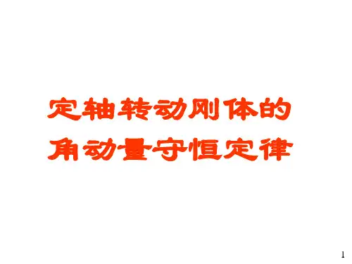 17定轴转动刚体的角动量守恒定律