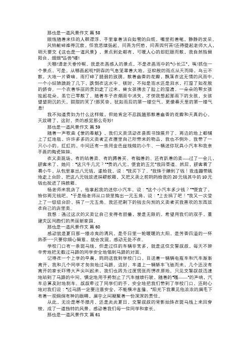 那也是一道风景作文二十