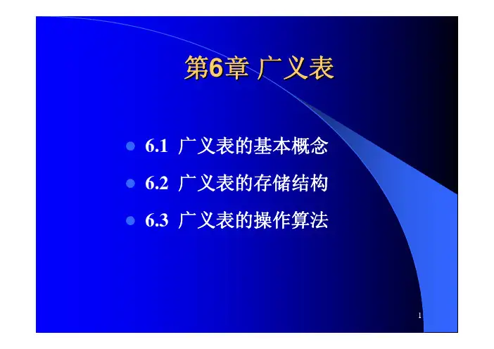 数据结构第06章广义表