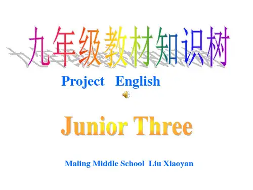 九年级英语教材知识树