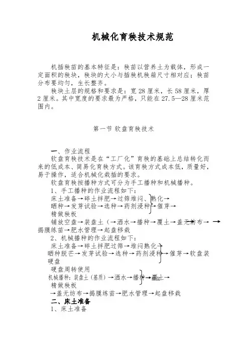 机械化育秧技术规范.