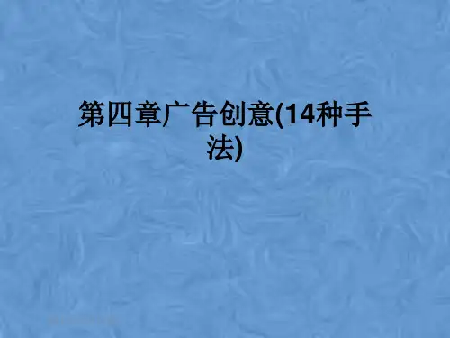 第四章广告创意(14种手法)