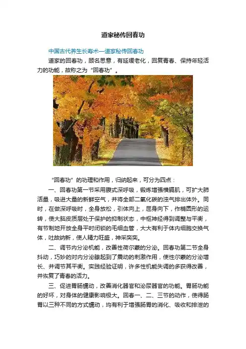 道家秘传回春功