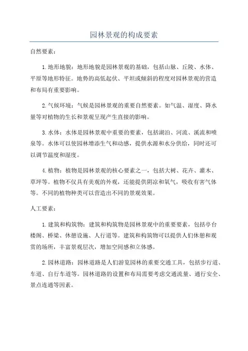 园林景观的构成要素