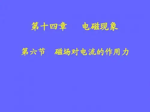 《磁场对电流的作用力》ppt