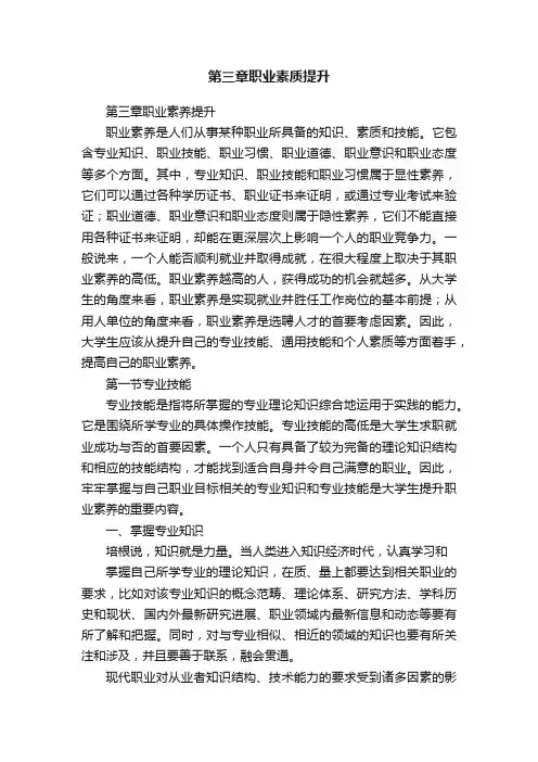 第三章职业素质提升