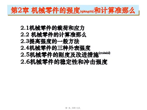 第2章机械设计的工作能力和计算准则(PPT)