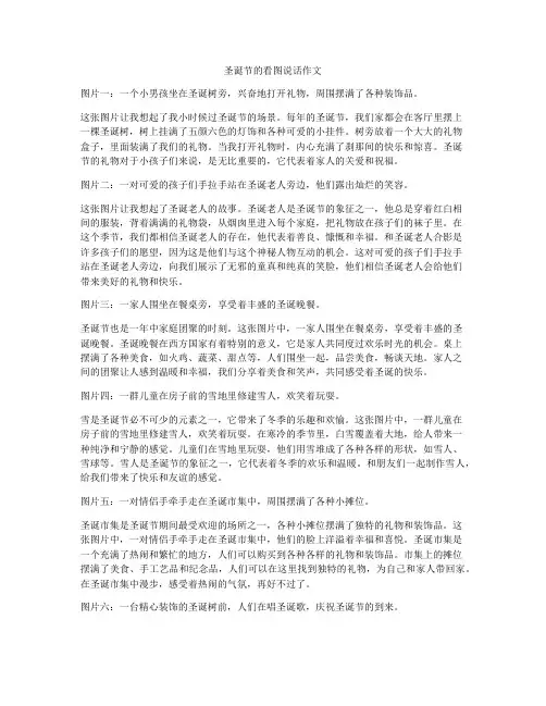 圣诞节的看图说话作文