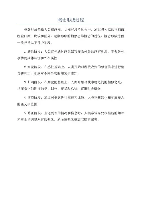 概念形成过程