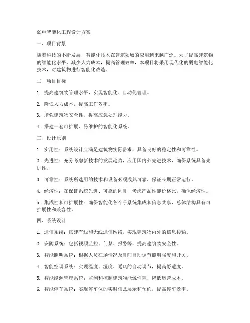 弱电智能化工程设计方案