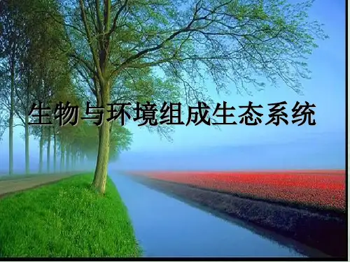 人教版七年级生物上册-第一单元第二章第二节.生物与环境组成生态系统