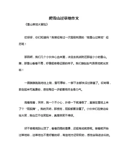 爬雪山过草地作文