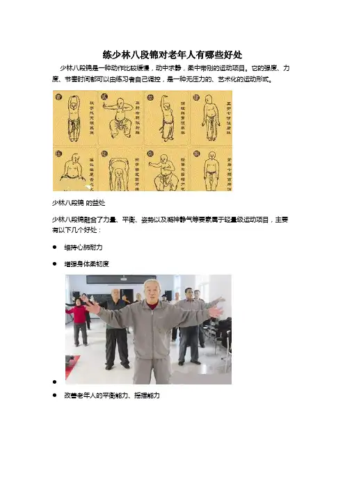练少林八段锦对老年人有哪些好处