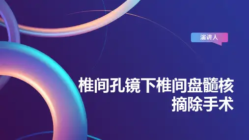 椎间孔镜下椎间盘髓核摘除手术