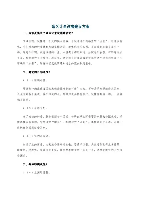 灌区计量设施建设方案
