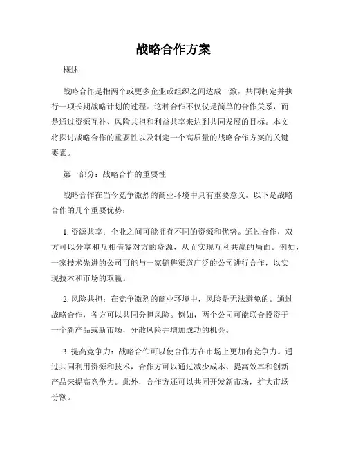 战略合作方案