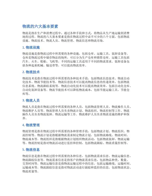 物流的六大基本要素
