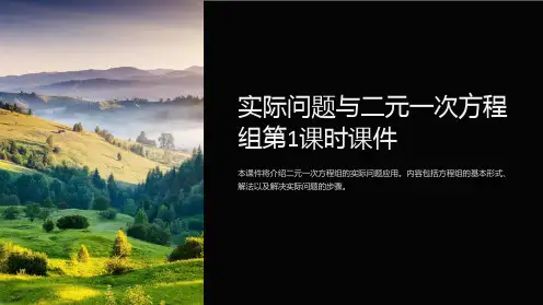 实际问题与二元一次方程组第1课时课件