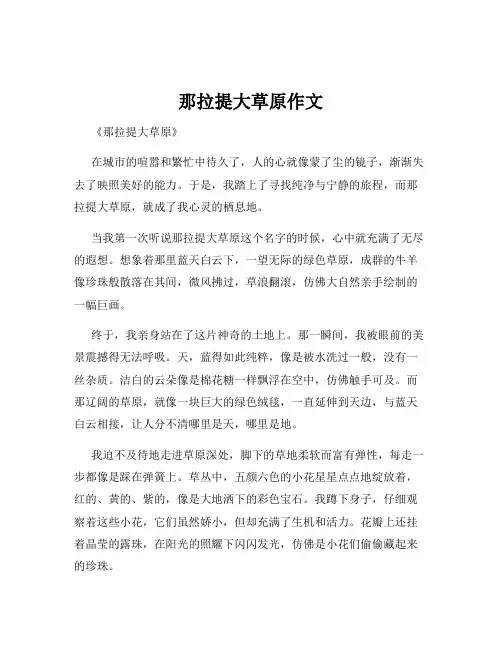 那拉提大草原作文