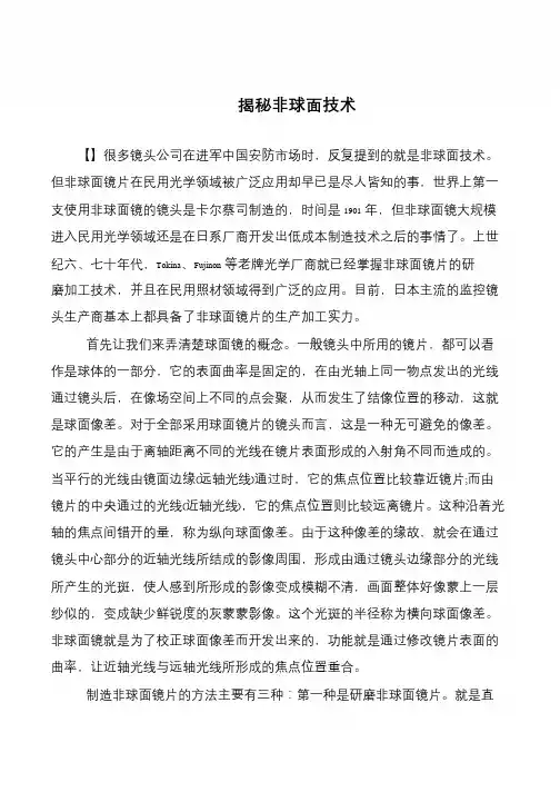 揭秘非球面技术