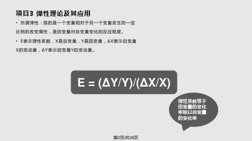 经济学基础夏新燕项目三弹性理论及其应用