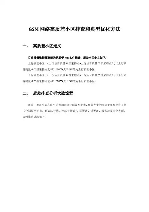 淮安1012—GSM网络高质差小区排查和典型优化方法