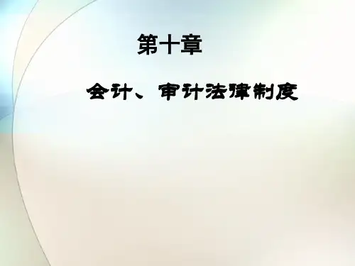 经济法律法规课件——会计审计法律制度