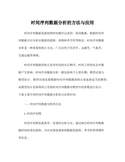 时间序列数据分析的方法与应用