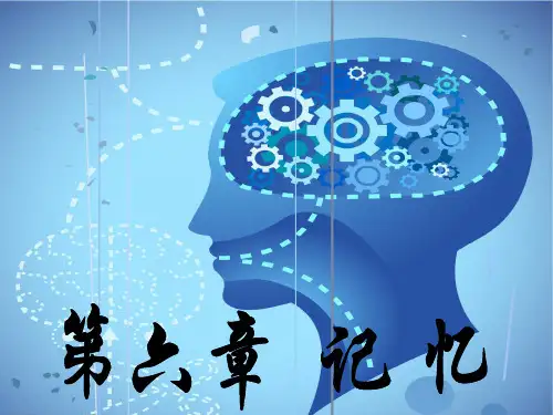 普通心理学 记忆 ppt课件
