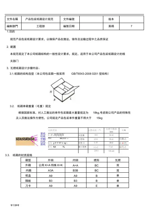 产品包装纸箱设计规范标准[详]