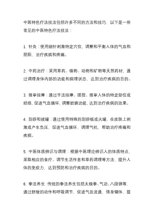 中医特色疗法技法