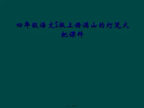 四年级语文S版上册满山的灯笼火把课件
