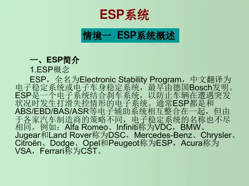 ESP系统 汽车电子控制技术  教学PPT课件